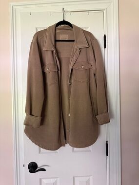Altar'd State Taupe Corduroy Shacket